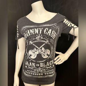 Johnny Cash custom cut t-shirt